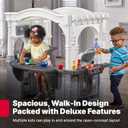 Step2 Grand Walk-in Kitchen & Grill Kids Playset, Indoor/Outdoor Kitchenette, Interactive Play with Lights and Sounds, Durable Plastic, 103 Piece Toy Accessories, Toddlers 2+ Years Old, Gray/White