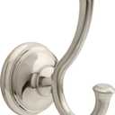 Delta Cassidy (1-Pack) Towel Hooks Brilliance Stainless Steel Double Bathroom J Hooks Wall Mounted for Robes & Towels Hand Towel Hook Holder Kitchen, Bathroom Accessories 79735-SS