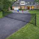 Driveway Safety Net for Kids & Pets, 20FT Driveway Ball Stopper Net with Reflective Strips, Outdoor Yard Home Driveway Barrier Net
