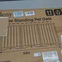 Free Standing Dog Gate Indoor, Foldable Dog Gate for Doorways Stairs Hallways, 3-Panel Freestanding Pet Gate with Support Feet for Stability, Folding Puppy Gate Easy to Move, Doggy Gate 54"x24", 3-Panel, 24"Tall