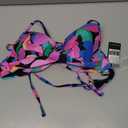 RELLECIGA Womens Underwire Bikini Top Molded Push Up Swim Top Only Swim Bra (Small, Colorful Leaves)