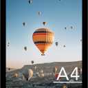 8.3x11.7 A4 Picture Frame Black for Wall Hanging or Tabletop, Wall Mounting Horizontally or Vertically, A4 Frame 8.3 x 11.7 Wall Gallery Poster Photo Frame with Shatter Resistant Plexiglass, Black