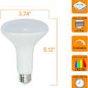 4 Pack BR30 LED Bulbs, Dimmable Flood Lights 100W Equivalent uses 15W 1350 Lumens, E26 Base Instant On (Daylight White 5000K)
