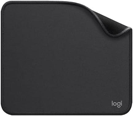 Logitech Mouse Pad - Studio Series, Computer Mouse Mat with Anti-Slip Rubber Base, Easy Gliding, Spill-Resistant Surface, Durable Materials, Portable, in a Fresh Modern Design, Graphite