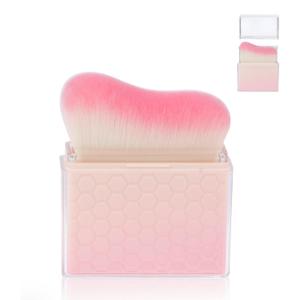Sunscreen Applicator-Sunblock Brush for Face and Body, Sun Lotion/Cream Self Tanner,Bronzer Self Tan Applicator, Kabuki Brush For Application with Retractable Lid Travel Size (Pink-Red)