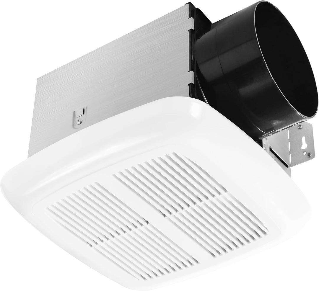 Bathroom Fan with Light And Night Light,130 CFM, 6 Inch Duct | Super Quiet 0.8 Sone,1000lm Dimmable 5CCT LED Light,Easy to Install,No Attic Access,ETL Certified,White