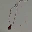 Garnet Stone Pendant Silver Overlay Pendant for Women Girls Christmas Anniversary Gift for Her Promise Gemstone Birthstone Handmade Pendant with Chain