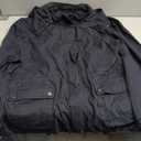 Soularge Women's Plus Size Military Cotton Jacket with Detachable Hood (4X, Navy)