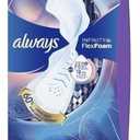 Always Infinity FlexFoam Pads for Women, Size 5, Extra Heavy Overnight Absorbency, Unscented, 22 Count