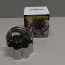 ALLTOP Scalloped Biscuit Cutters with Handle, Stainless Steel Cookie Cutter, Professional Baking Essential Tool for Pastry, Scone, Donut-Flower Shaped