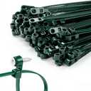 200 PCS 14 inch Green Zip Ties with Screw Hole 70lbs Mountable head Cable Ties Straps Multipurpose Heavy Duty Nylon Cable Zip Ties with Screw Mounting Hole