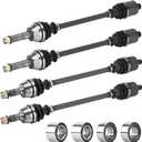 Front Rear CV Axle with Bearing Kit for Polaris Ranger 1000/ XP 2015-2018, Ranger 570 Full Size 2015; Ranger 900 XP Crew 2013-2018; CV Axle Drive Half Shaft Full Set, (Non High Lifter) -4 Set