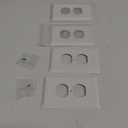 Single Duplex Outlet Cover Plate, 4-Pack White Belaire Beaded Metal Wall Plate 1 Gang, Light Switch Cover, for Receptacle Light Switch, Switch Cover Decorative Wallplate, Durable