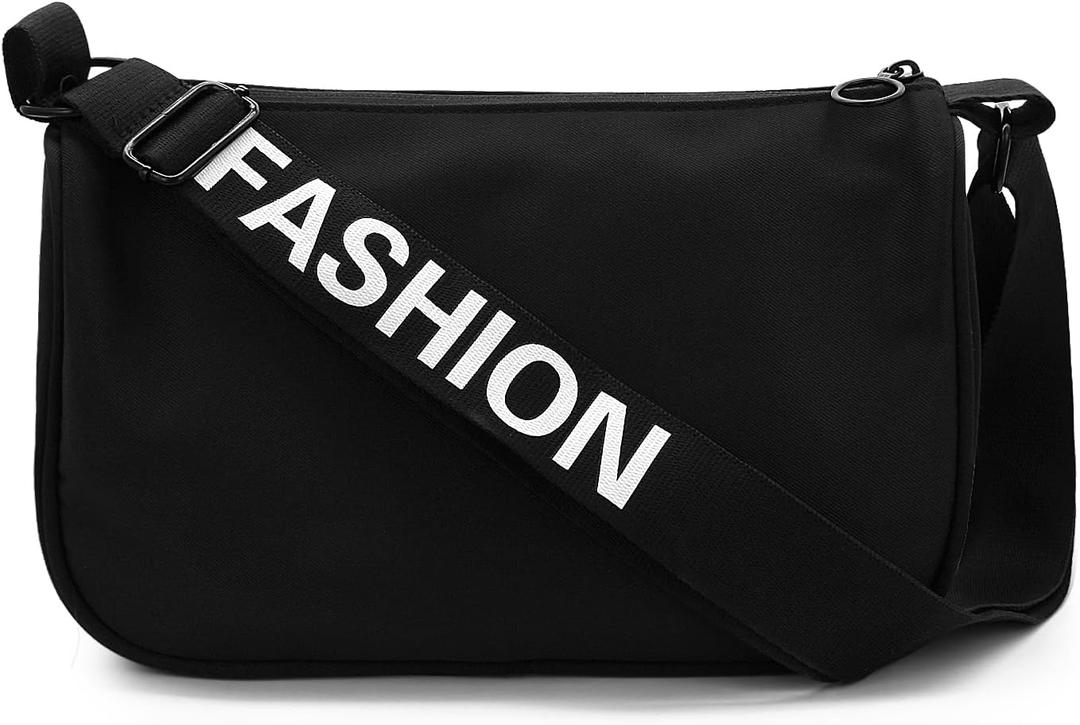 FuninCrea Crossbody Bags for Women Men Waterproof Fanny Pack Travel Bag, Large Capacity Shoulder Bag Sling Bag for Women Men (Black)