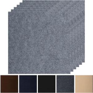 Peel and Stick Carpet Squares 24" x 24", Self Adhesive Non-Slip Carpet Tiles, Peel and Stick Soft Padded Carpet Tiles for Kitchen Bedrooms Indoor Outdoor(20 Tiles/80 sq ft)