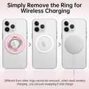 SYNCWIRE Magnetic Phone Ring Holder for MagSafe, 360 Rotation Cell Phone Grip Stand Finger Ring Kickstand Two-Sided Magnet Compatible with iPhone 17 Pro Max 16 15 14 13 12 MagSafe Accessories