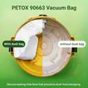 5 Pack Vacuum Bags Replacement for Shop Vac Bags 15-22 Gallon Type G 90663 9066300 Type J 90673 9067300 and VF2008, PETOX High-Efficiency Disposable Vaccum Collection Filter Bags
