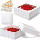 COTOPHER 16 Pcs 16x16x6 In Sheet Cake Boxes, Bakery Boxes with Window, 16x16x6in-8 pack