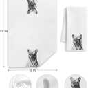 French Bulldog Gifts Bathroom Hand Towels, Frenchie Gifts for Women Men Dog Lovers Decorative Hand Towels for Bathroom Washroom, Funny Dog Kitchen Dish Tea Towels, 16x24 Inch