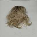 Blonde Human Hair Wigs,13X5X1 Glueless Curly Bob Lace Front Wig for White Women,Fiber & Remy Human Hair Blend for Daily Use 12IN