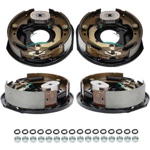Youxmoto 10 x 2-1/4 Trailer Electric Brake Assembly (2 Right Hand+ 2 Left Hand), for 3,500 lbs Trailer Axles Electric Brakes Kit. 2 Pairs