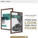MCS Studio Gallery 16x24 Poster Frame Walnut Woodgrain Engineered Wood, Vertical & Horizontal Wall Hanging Large Picture Frame for Photos, Posters & Art Prints (1-Pack)