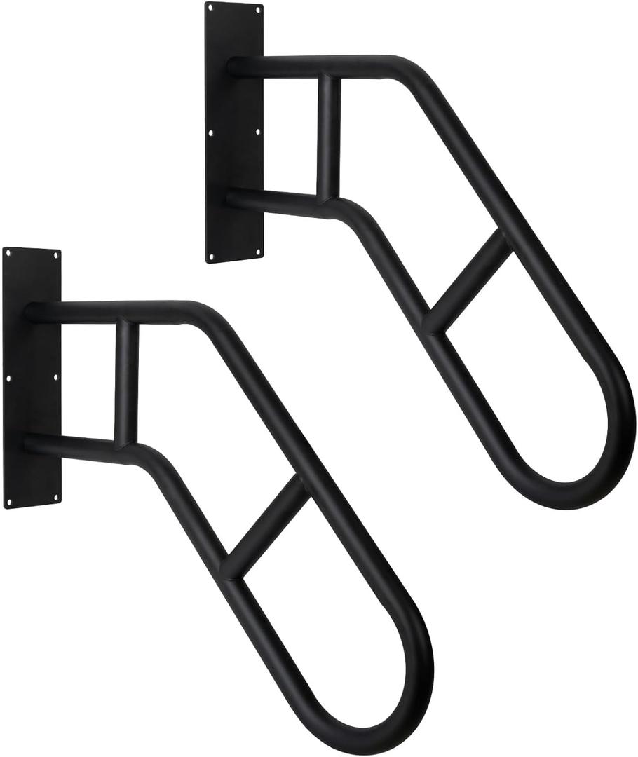 Aduanbang Hand Rails for Outdoor Steps & Elderly,U-Shape Wall Mount Stair Railing, Porch, Deck, Garage & Garden Grab Bar, 2 Pack Safety Handle Aduanbang Hand Rails for Outdoor Steps & Elderly,U-Shape Wall Mount Stair Railing, Porch, Deck, Garage & Garden Grab Bar, 2 Pack Safety Handle