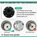 2 Sets 2000lb Trailer Hub Kit 5 Bolt 4.5" Trailer Hubs 5 Lug Fit 1" and 1-1/16" Trailer Straight Spindle Wheel Bearing Kit 5x4.5 Boat Trailer Axle Hub Kit Fit Straight Spindle