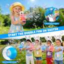 Easter Bunny Bubble Gun for Toddlers: 2-Pack Bubble Guns for Kids 4-8 | Bubble Machine Gun for Toddlers 1-3 | Bubble Blaster with Refill Solution | Outdoor Toys Gifts for Easter Basket Stuffers