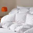 Goose Feather Down Comforter California King Size,100% Organic Cotton Duvet Insert,All-Season Luxury Duvet Insert with Baffle Box Design, 750+Fill Power Hotel Collection Bedding Comforter (White)