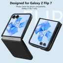 2 x for Samsung Galaxy Z Flip 7 Case, Thin Slim Silicone Bumper Cases for Z Flip7, Anti-Scratches Shockproof Protective Zflip7 Phone Cover, Rugged Covers Wireless Charging for ZFlip 7