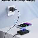 Miady Mini MagSafe-Compatible Portable Charger, 5000mAh 5W Compact Magnetic Power Bank for iPhone 16/15/14/13/12, 12W USB-C Charging Battery Pack