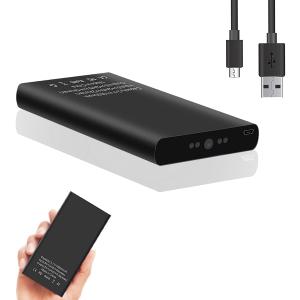 1080P 10000mAh Large Capacity Portable Charger Hidden Camera, 20 Hours Continuous Record Mini Security Nanny Spy Cam with Gravity Sensor/Motion Detection/Night VisionNo WiFi No Audio