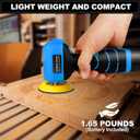Cordless Sander, 3" Palm Sander with 2Pcs 16.8V 2.0Ah Batteries, 3500RPM Mini Polisher, 30 Accessories Sanders Tool for Sanding/Polishing/Waxing/Cleaning