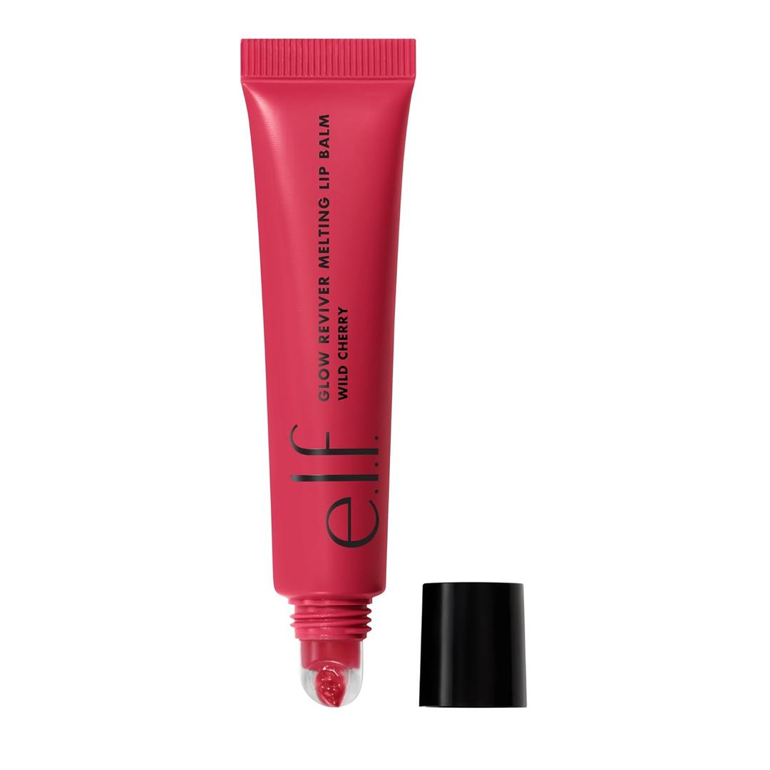 E.l.f. Glow Reviver Melting Lip Balm, Hydrating Tinted Lip Balm For A Glossy Finish & Soft, Supple Lips, Vegan & Cruelty-Free, Wild Cherry (0.52 Ounce (Pack of 1))