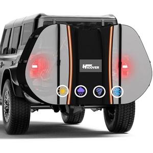 Bike Cover for Transport 2 Bike - Hicover 600D Travel Bike Covers for 2 Bikes on Rear Bike Rack Heavy Duty & Waterproof, Outdoor Full Bicycle Rack Cover for 2 Bikes on Car Hitch Storage