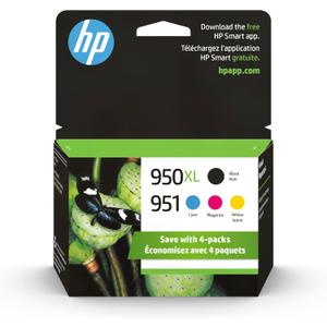 HP 951 Black, Cyan, Magenta, Yellow Ink (Black XL + CMY)