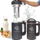Nut Milk Maker Machine 50oz/1.5L Stainless Steel (Built-In Strainer,No Mesh Bags) 8-IN-1 Cooking Blender, 6-7 Cups Per Batch, Oat, Almondmilk Maker & Soymilk Maker, Creamy Plant-Based Milks & Soups