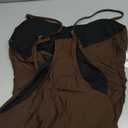 SUUKSESS Women One Piece Tummy Control Swimsuit Crisscross Backless Bathing Suit (Large, Brown)