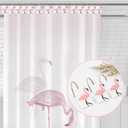 12 Pcs Flamingo Shower Curtain Hooks,Flamingo Bathroom Decor Pink Shower Curtain Hooks Cute Shower Curtain Hooks,for Curtain Rustproof Decorative Shower Rings for Bathroom