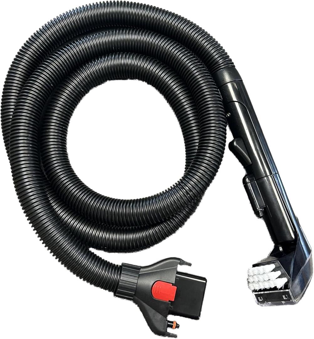 Replacement 8-Foot Hose Assembly with 3" Tough Stain Brush & Self-Cleaning Tools for Bissell Carpet Cleaners TurboClean, ProHeat 2x Revolution Pet, and HydroSteam, Bissell Carpet Cleaner Parts