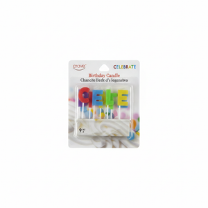 Crave Birthday Candles, CELEBRATE, Multi Color,   9 ct, Pack of 3