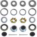 iBroPrat 2 Sets 3500 LB Boat Trailer Axle Bearing Kits, L68149 L44649 Bearing Kits, 171255TB/10-19 Grease Seals, Spindle Nuts, 1.98" Dust Covers and Rubber Plugs, Cotter Pins,Washers for #84 Spindle