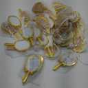 Suzile 36 Set Vintage Handheld Mirror Mini Rose Compact Mirror Quinceanera Party Favors Gift for Guests Princess Party Supplies with Thank You Tags for Wedding Bachelorette Souvenir Gift(Gold)