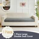 Yoovat Couch Cushion Covers for Sofa Couch Covers Wear-Resistant Universal Sofa Cover Washable Stretch for Sectional Slipcovers (Texture-Gray,Large Double Seat Cover)
