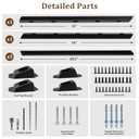 Akenow 36in H X 3 Ft W Deck Railing Kit, Black Porch Railing with Screws, AAMA 2604 Coat Modular Deck Kits for Outdoor Steps Decks, Porches & Balconies Terraces, Gardens Stairs