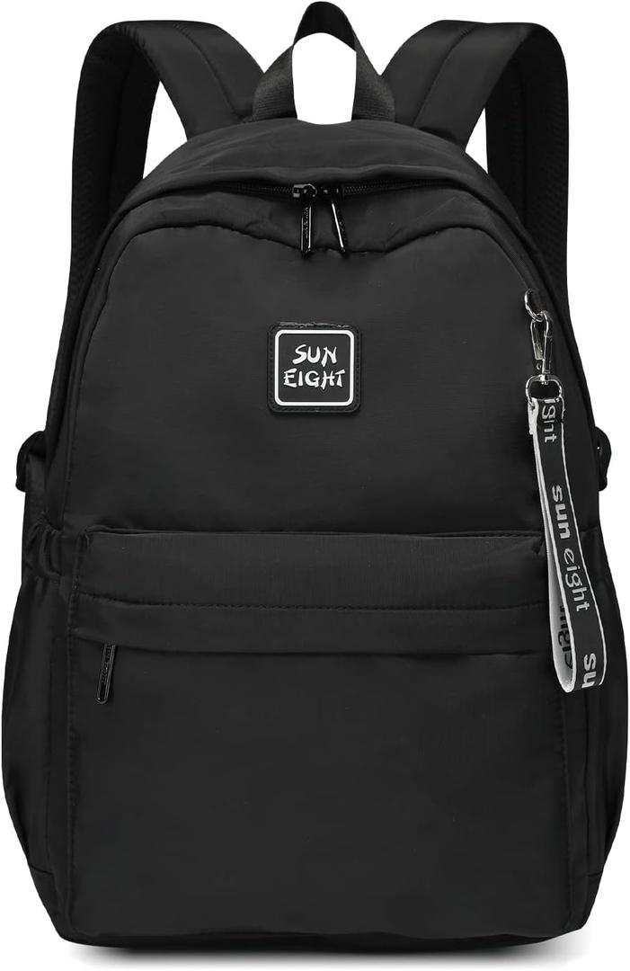 CaranY Kids Backpack Girls and Boys Large Space Waterproof Classic School Backpack Light Weight Medium Size Multi-pocket Black Toddler Backpack Suitable For 3 To 13 Years old