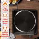 Vivicreate Electric Hot Plate, Portable Countertop Electric Cooktop, Adjustable Temperature Control, 110V Extra Burner for Apartment, Dorm, RV, Small Kitchen (Single Cast Iron Burner)