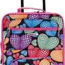 Rockland Fashion Softside 2 Piece Luggage Set, Expandable, (14" Tote/19" Upright), New Heart 