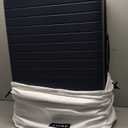 Away Medium Checked Luggage, Lightweight Hard Shell Suitcase with Spinner Wheels, Durable Rolling Luggage, TSA Lock, 26 Inch, Navy Blue